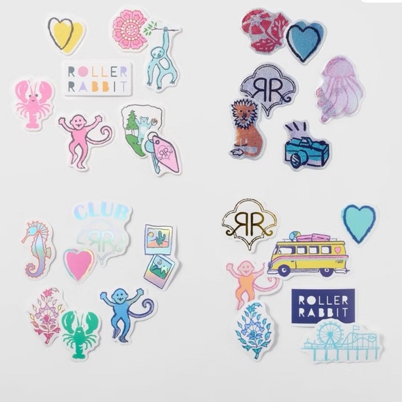 Roller Rabbit Kids Sticker Pack - Colorful Designs - Picture 2 of 2